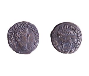 As de Tiberio resellado en Clunia