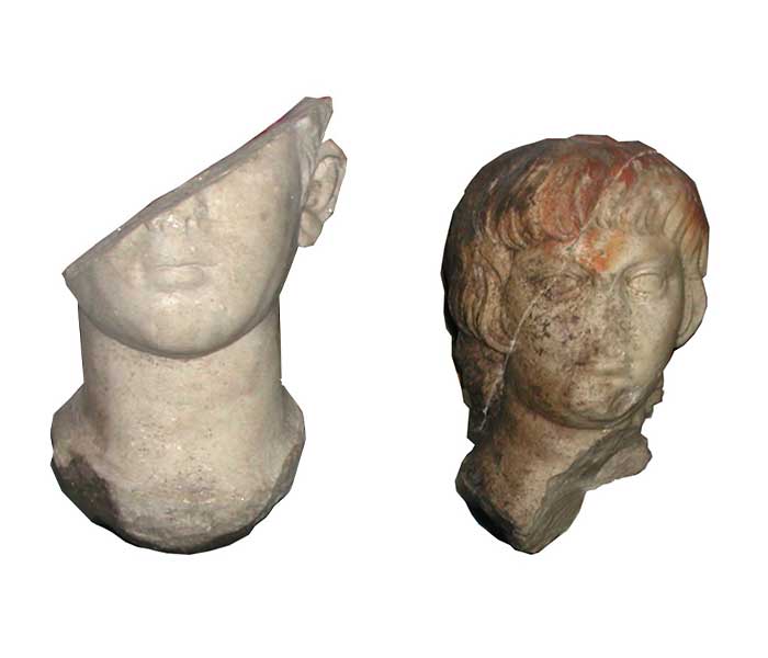Esculturas de Augusto y Nerón