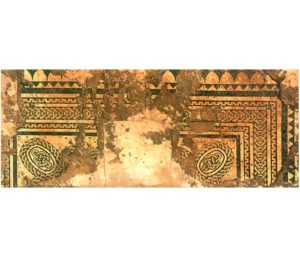 Mosaico con nudos de Salomón en la Casa 3