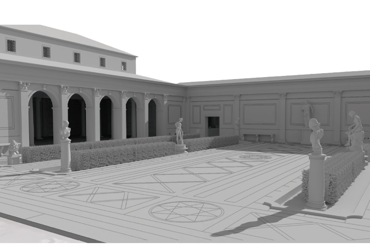 Reconstrucción de las termas los Arcos I de Clunia